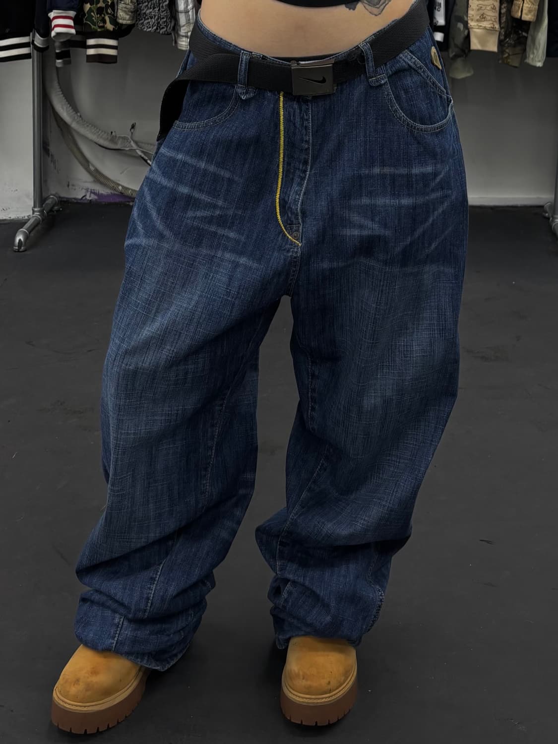 아카데믹스 올드스쿨 패치워크 데님팬츠 상품이미지2