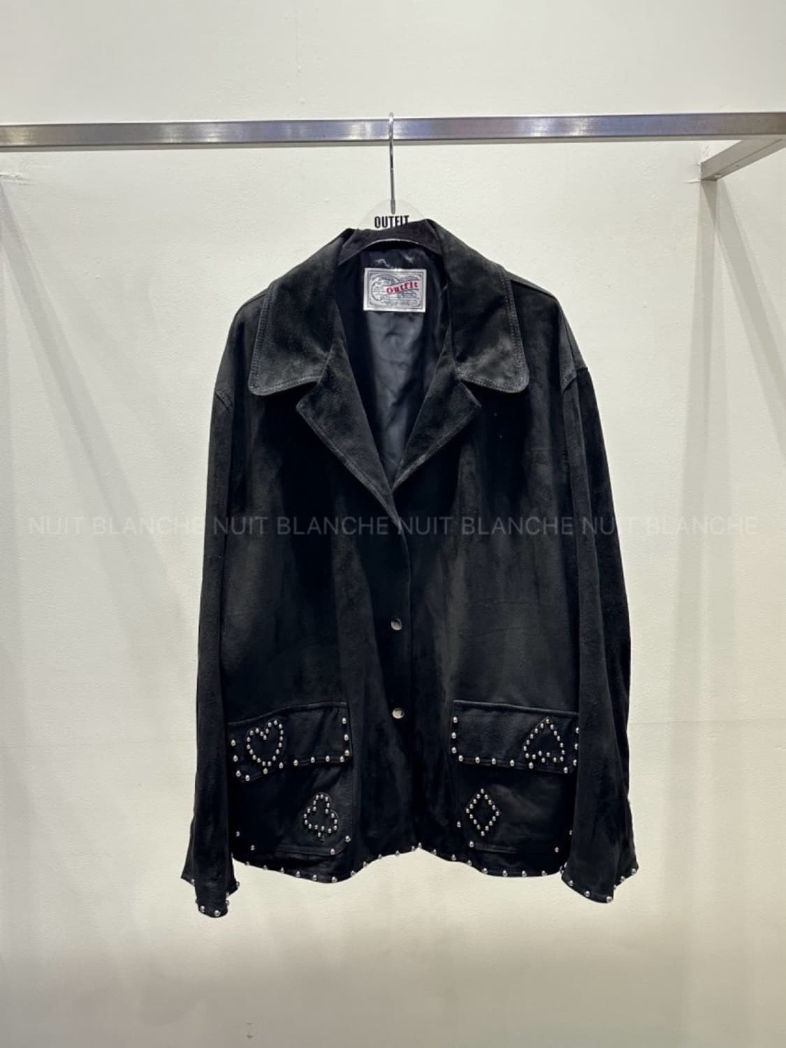 아웃핏 도매택 outfit 스웨이드 스터드 자켓 상품이미지5
