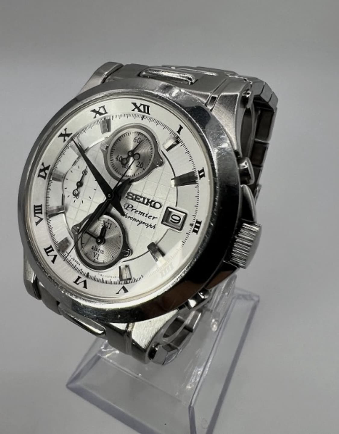 [정품] Seiko 세이코 프리미어 크로노그래프 실버 다이얼 시계 상품이미지2