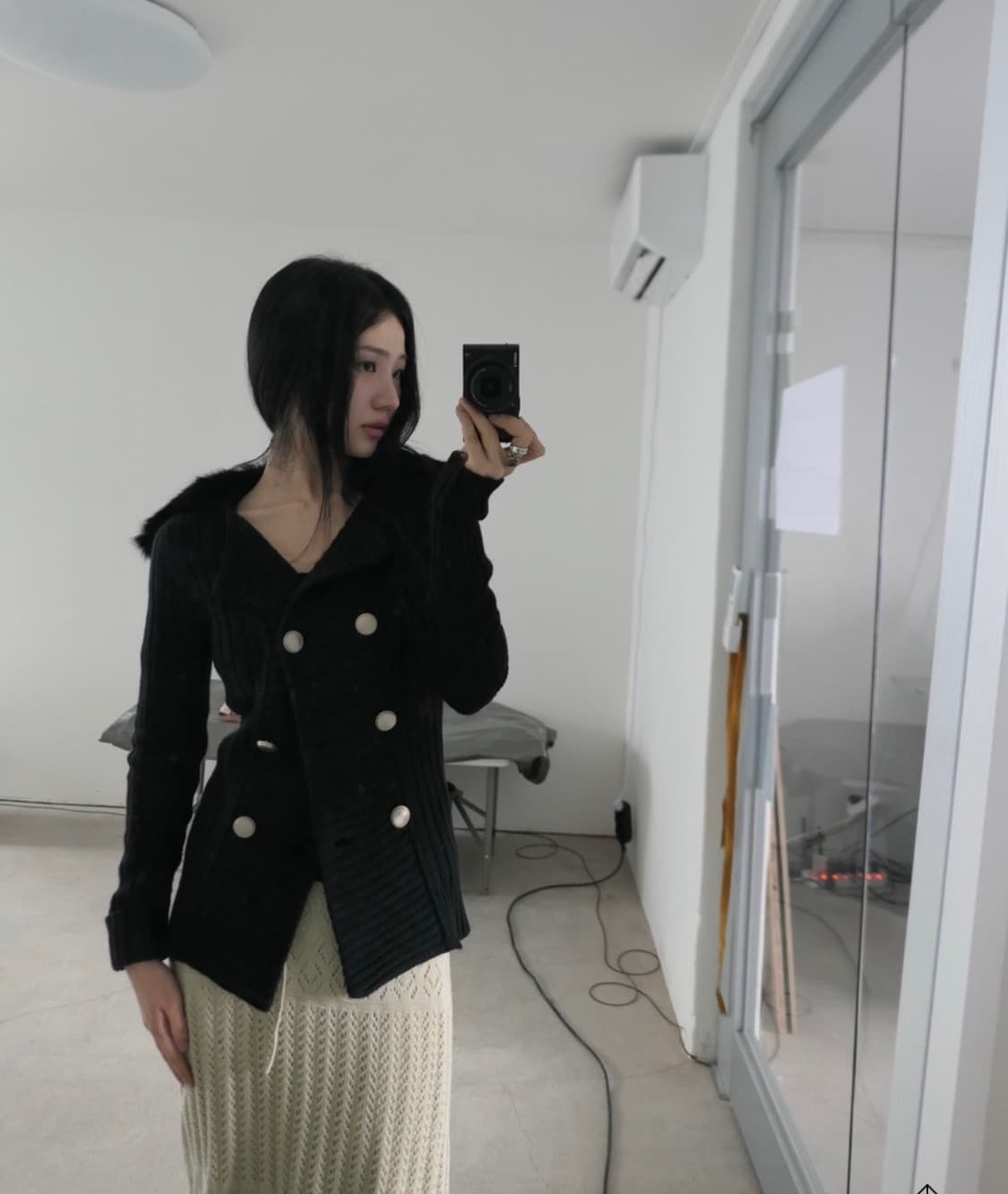 디에이디 투버튼 퍼 가디건 상품이미지2