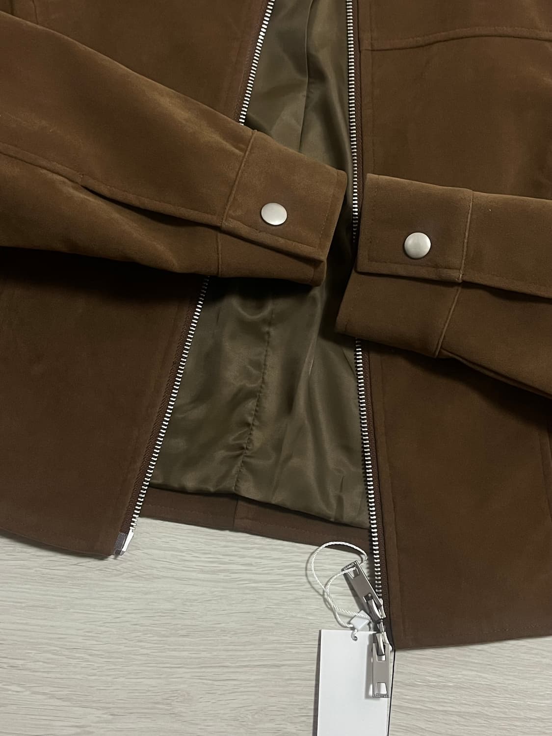 라퍼지포우먼 버핑레더 인시전 레이싱 자켓 스웨이드 상품이미지4