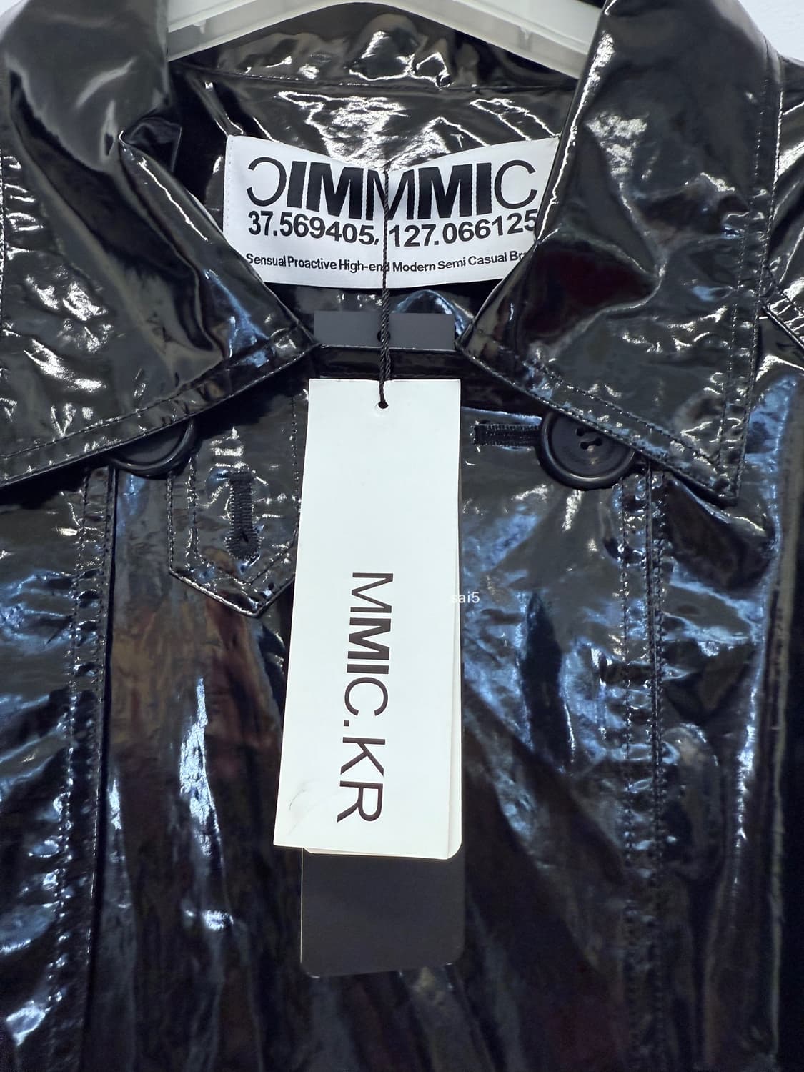 새상품 MMIC 유광 트렌치코트  상품이미지5