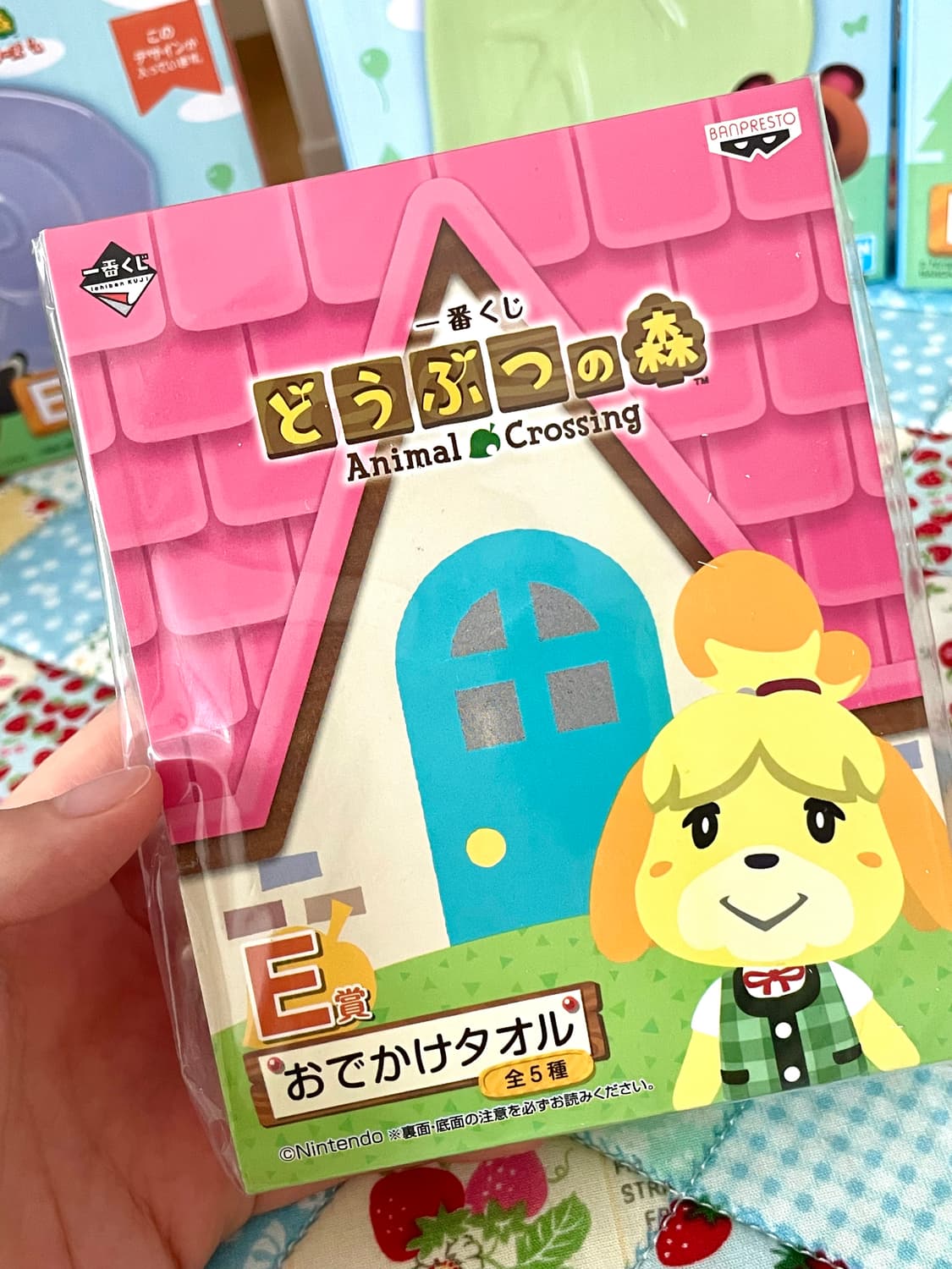 (미개봉) 동물의숲 이치방쿠지 핸드타올 여울 모동숲 제일복권 상품이미지1