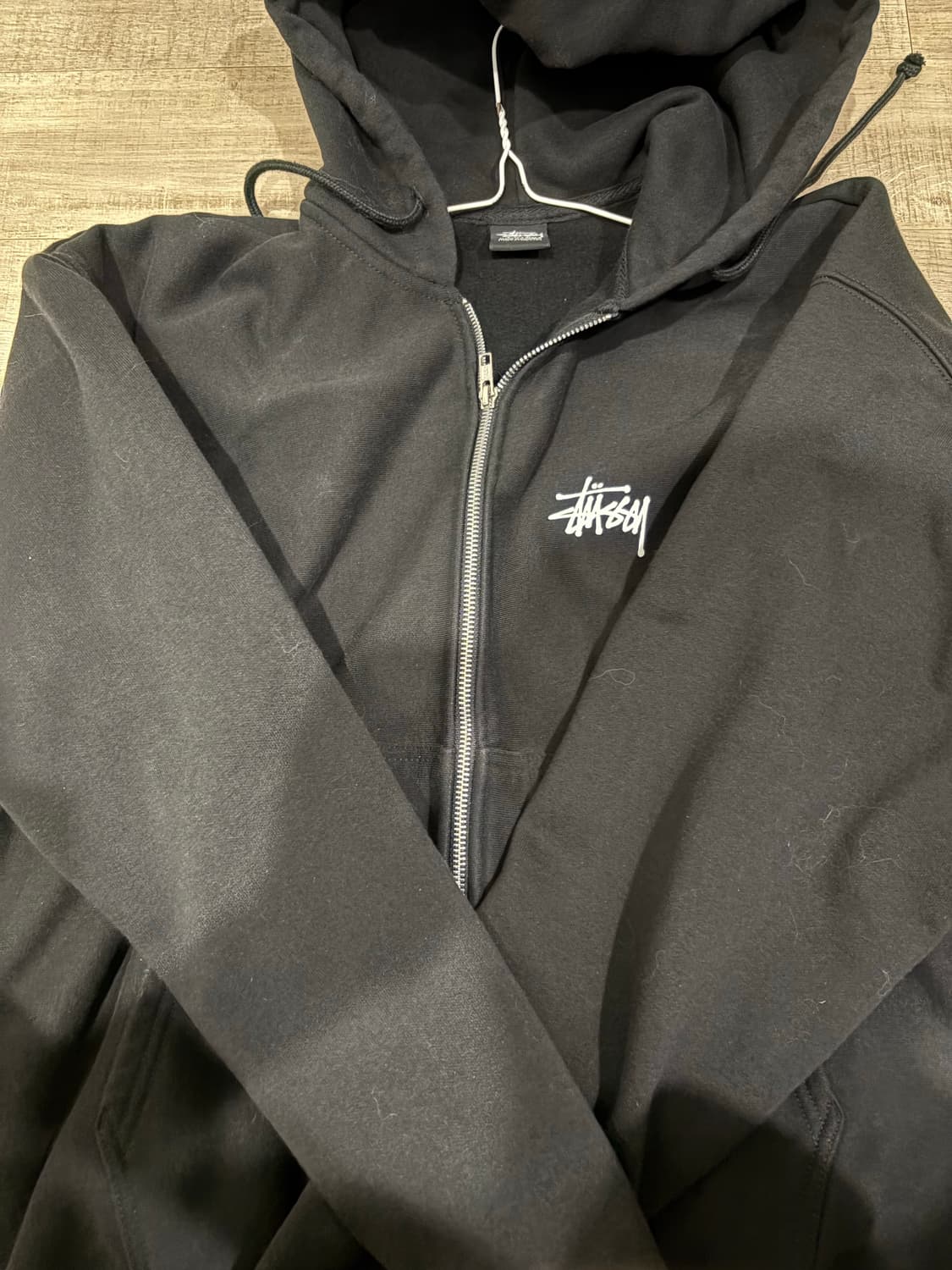 스투시 베이직 후드집업 블랙 L 미착용 상품이미지1