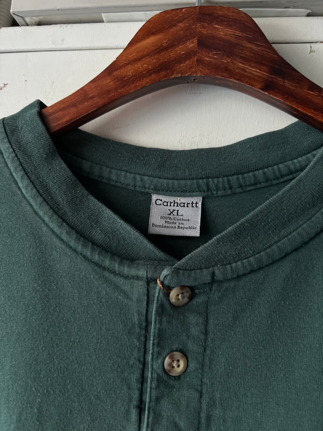 [XL]칼하트 USA 빈티지그린 TOYOTA 헨리넥 롱슬리브 티셔츠 상품이미지2