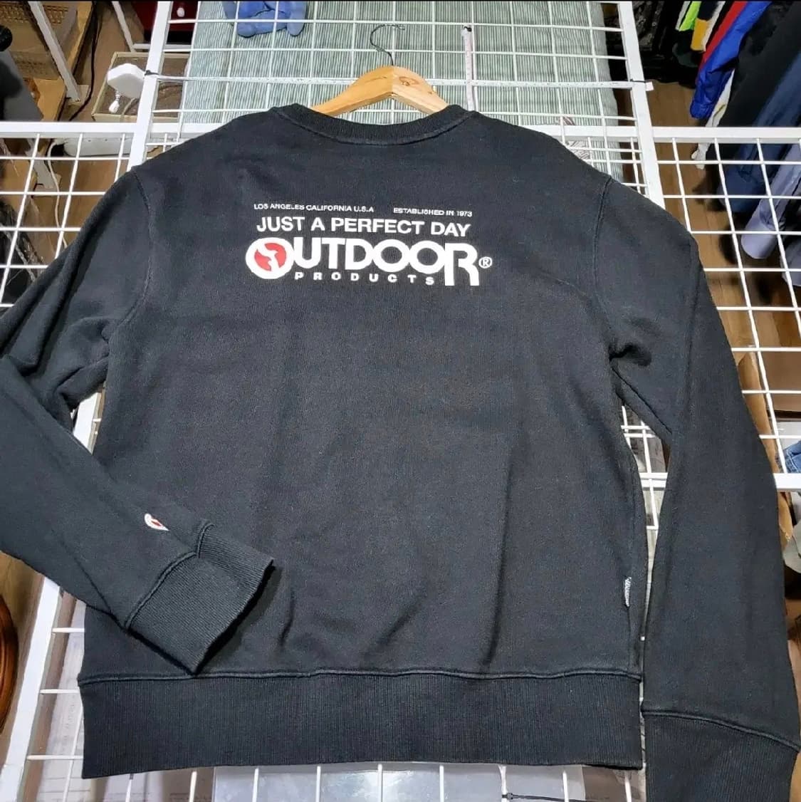 57 ) 미국수입 OUTDOOR 맨투맨 L 블랙 7만구입 최상급 상품이미지3