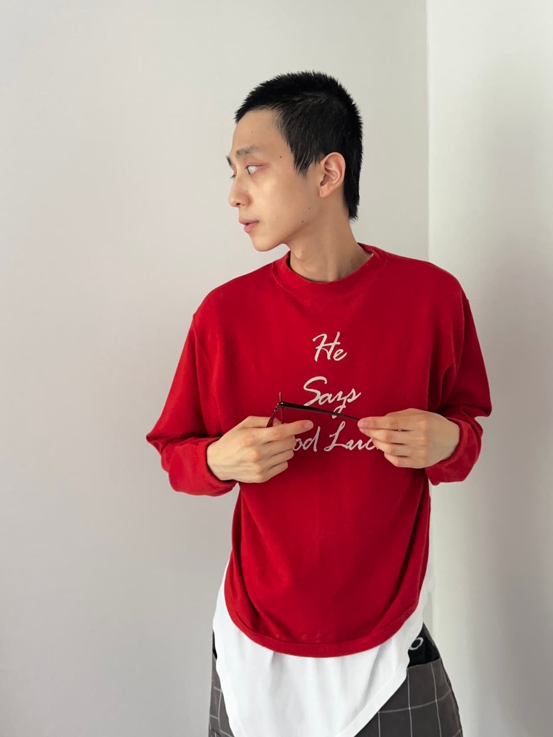 WachiField 굿럭캣 케이프 스웻 셔츠 상품이미지5