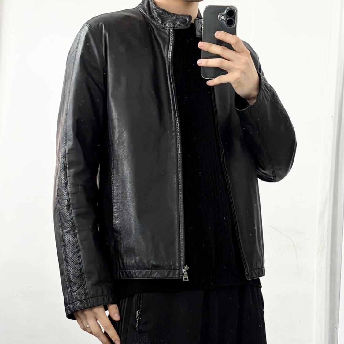 Guess 게스 00s 소가죽 바이커 자켓 상품이미지3