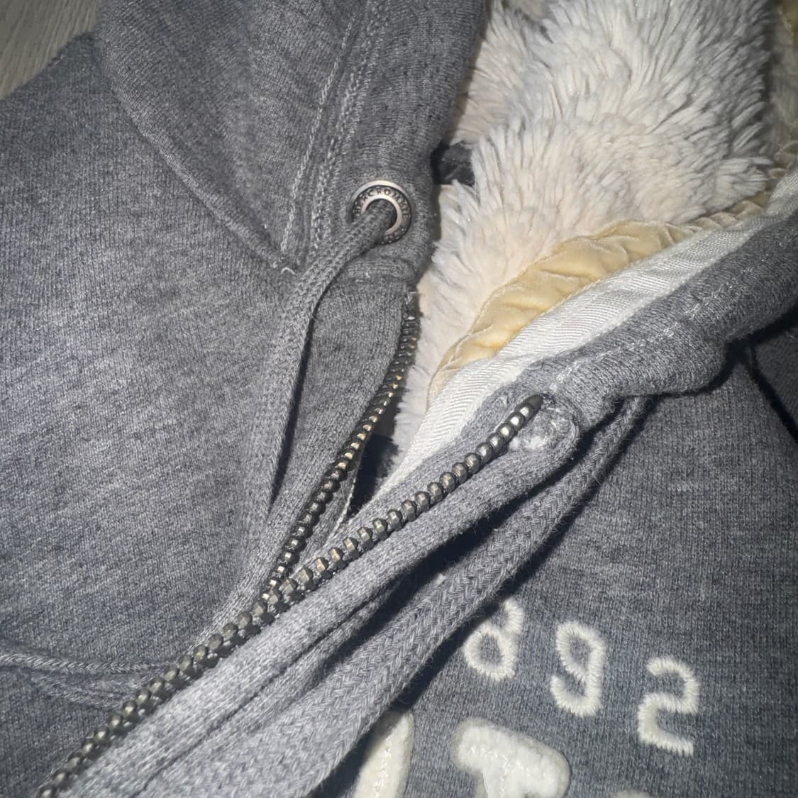 아베크롬비 딱붙핏 양털 그레이 후드집업 상품이미지7