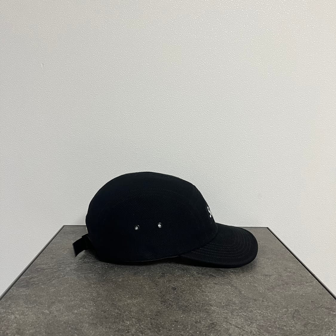 슈프림 와플 블랙 박스로고 캠프캡 모자 상품이미지3