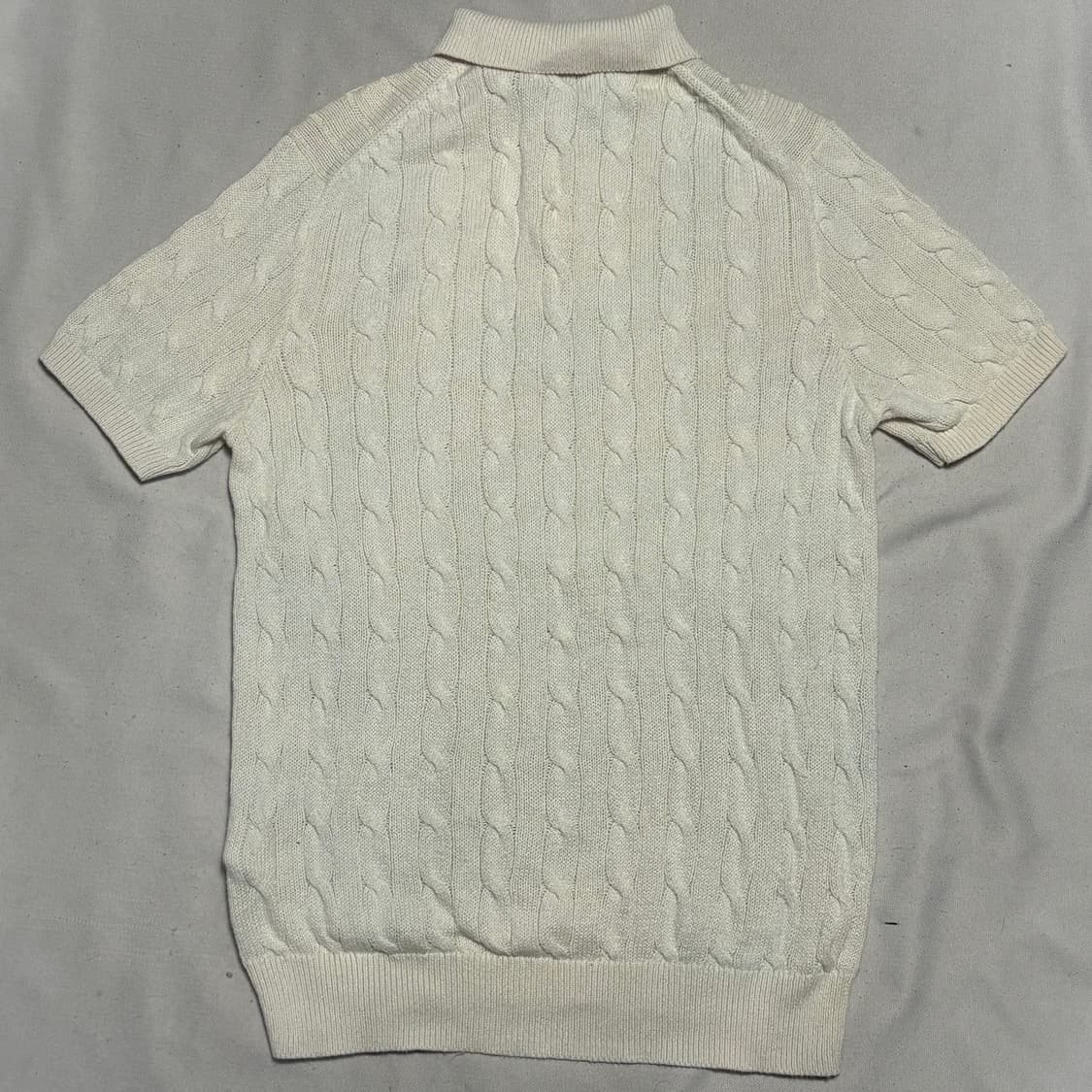 L 폴로랄프로렌 화이트 케이블 반팔 니트 상품이미지3