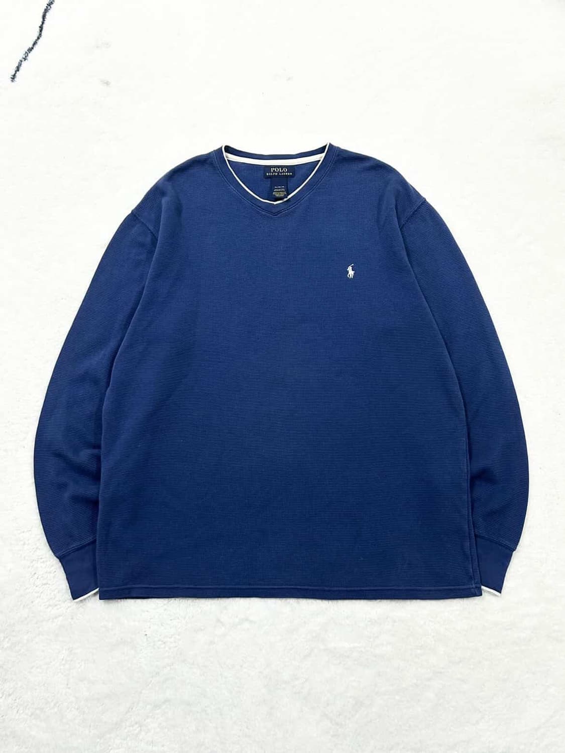 폴로 화이트포니 딥그린 와플 롱슬리브 상품이미지6