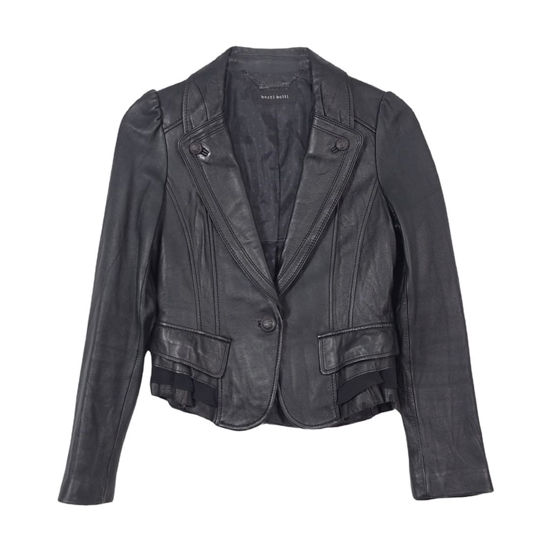 베스띠벨리 리얼 램스킨 프릴 디테일 자켓 55 상품이미지1