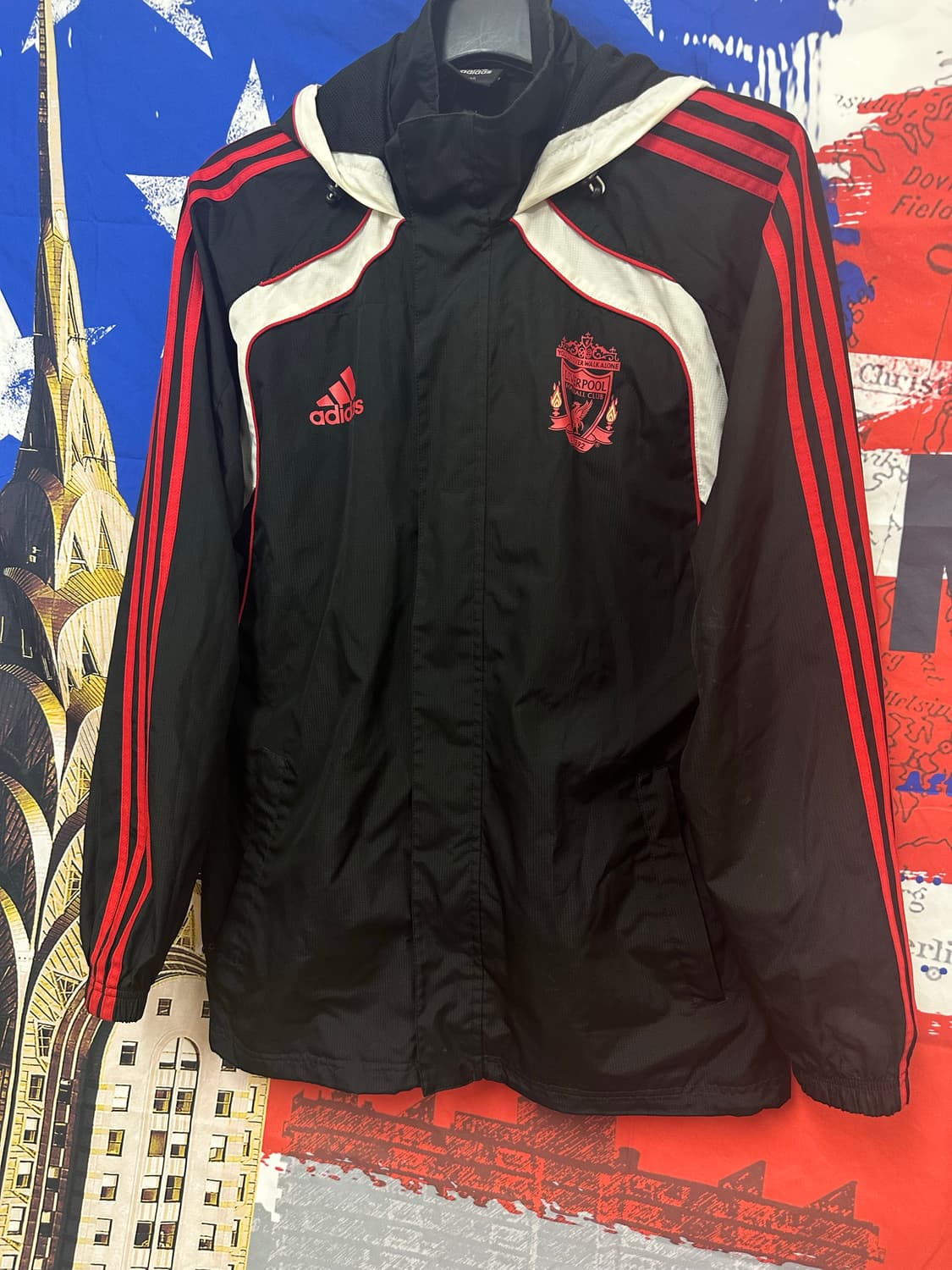 s급 아디다스 올드스쿨 리버풀 오버핏 바람막이 m95 상품이미지2