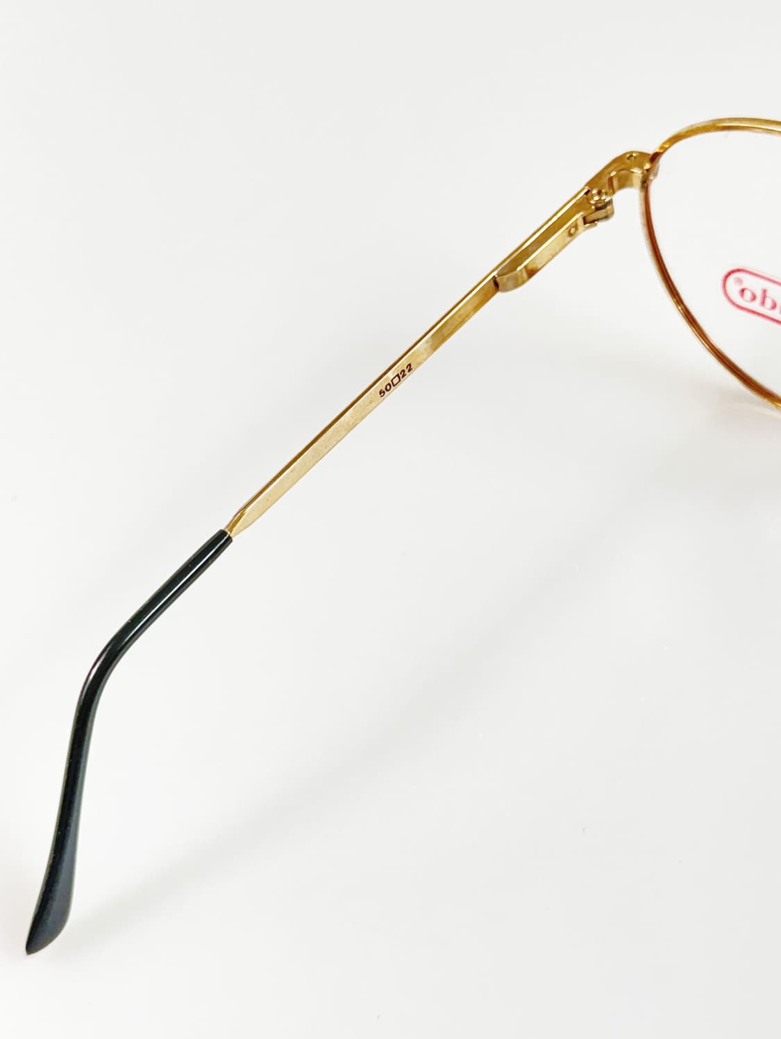 80s NINTENDO 골드 블루 마블 라운드 프레임 빈티지 안경 상품이미지7