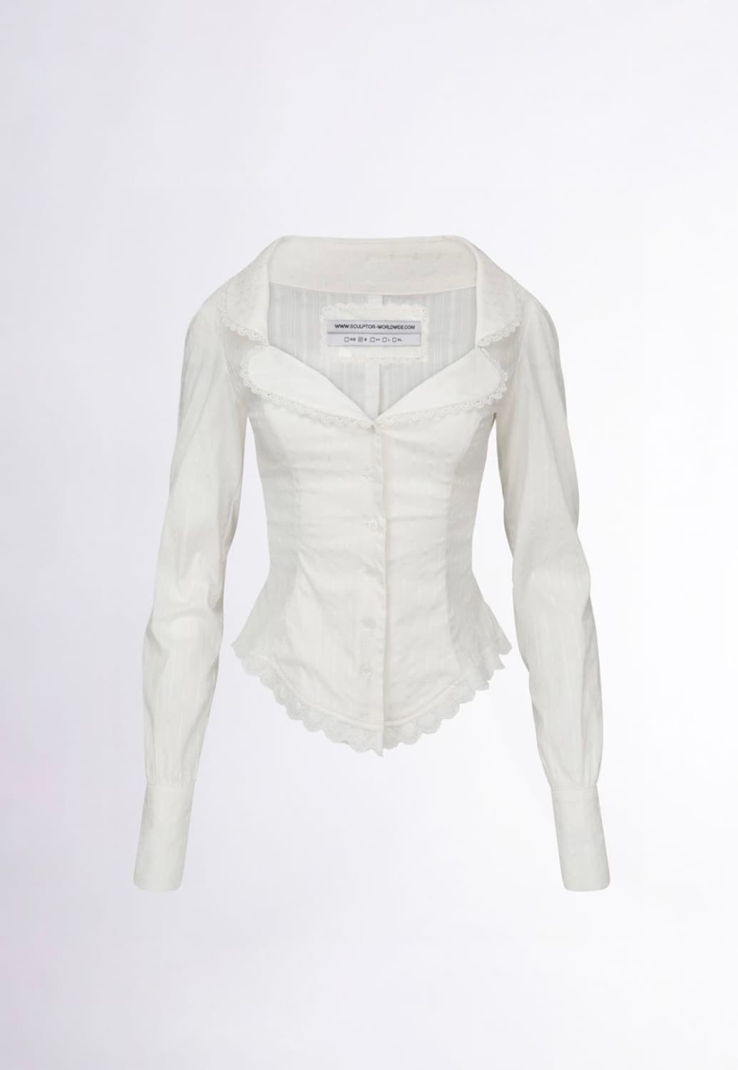 스컬프터 클로버 리프 넥 블라우스 L 상품이미지2