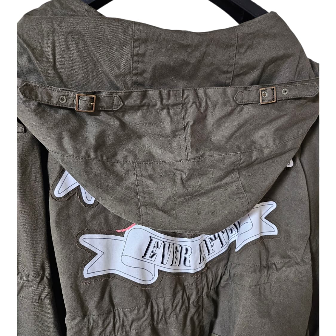 EVER AFTER 카키 야상 점퍼 FREE | 후드·카라 벨크로 간절기 상품이미지9