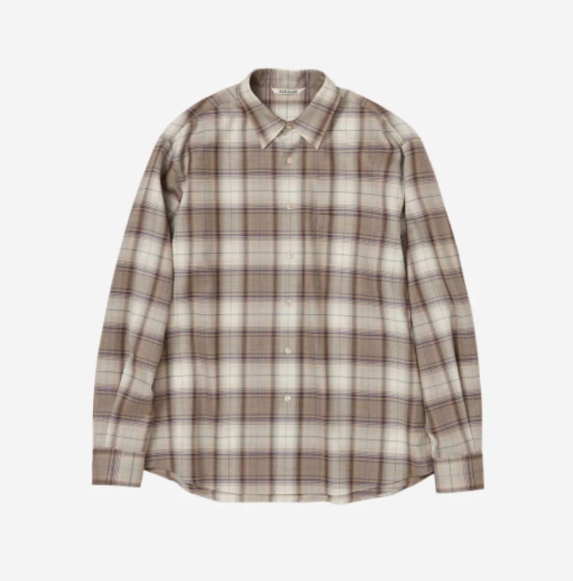 5)오라리 23AW SUPER LIGHT 울체크 셔츠  상품이미지1