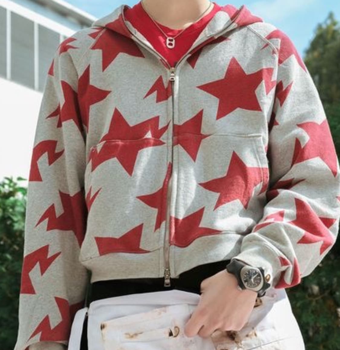 (구해요) 베이프 스타 후드집업 레드 bape 상품이미지1