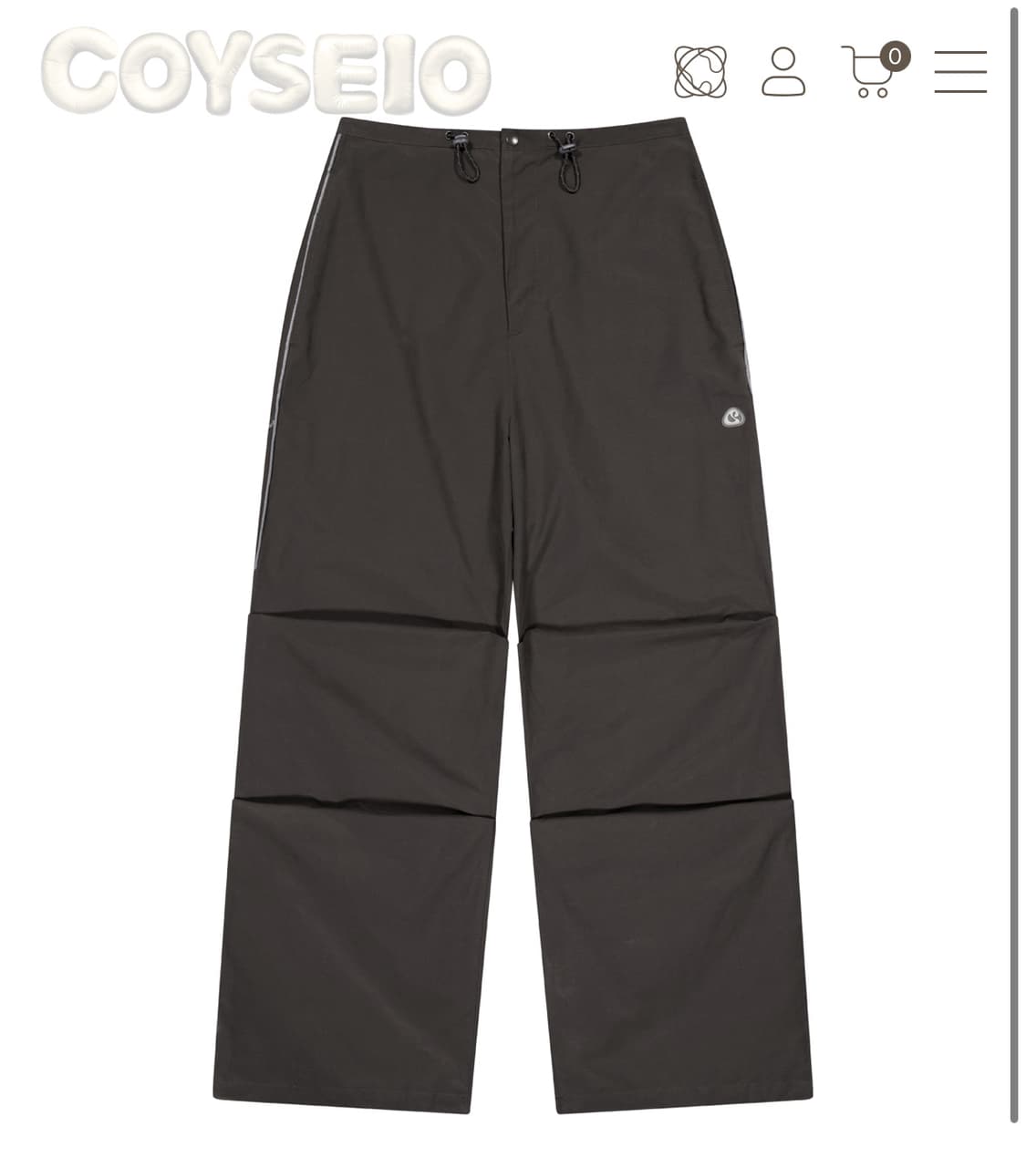 coyseio STRAP LINE PANTS BROWN 상품이미지1