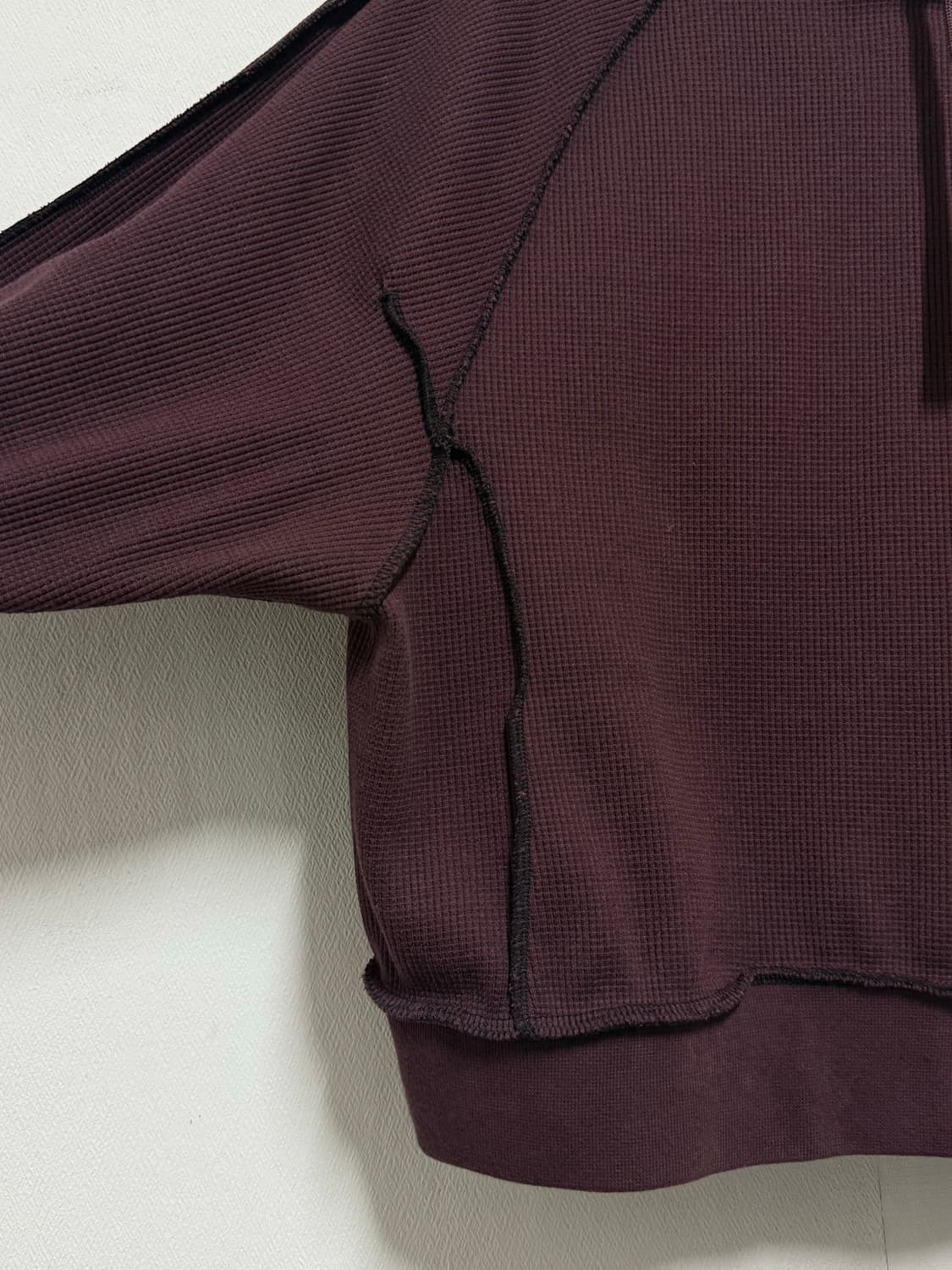 챔피온 세미 크롭 와플 후드 티셔츠 상품이미지5