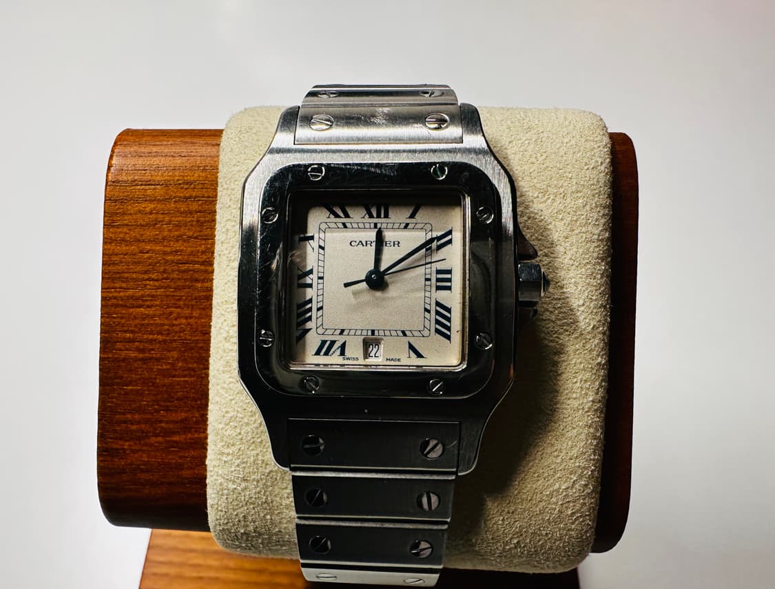 까르띠에 산토스 갈베 블루 다이얼 29mm 쿼츠 시계 급처 상품이미지2