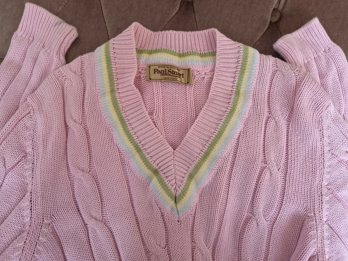 폴스튜어트 Paul stuart 남성 테니스브이넥케이블니트 S사이즈 상품이미지4