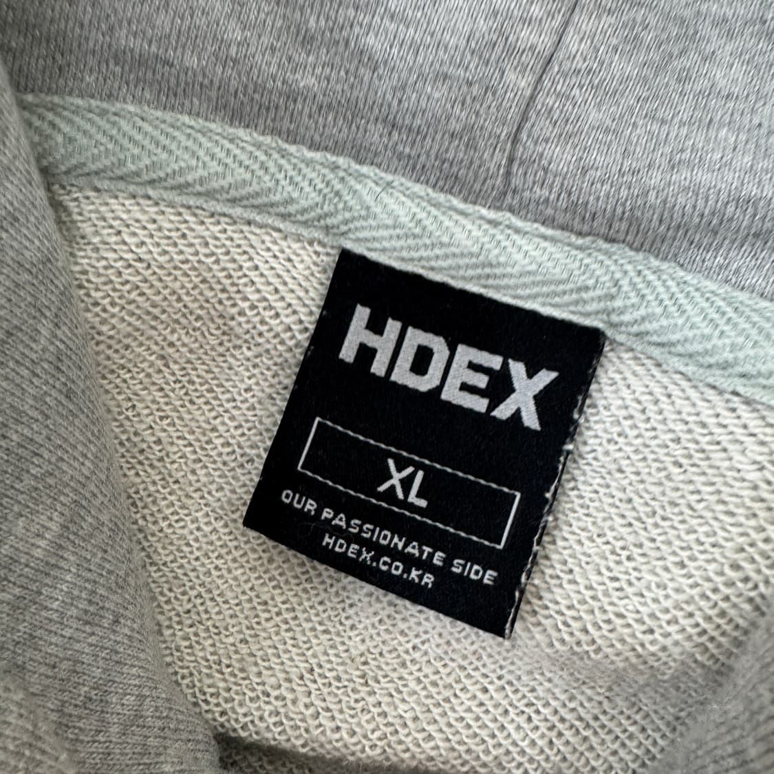 XL HDEX 에이치덱스 해비코튼 그레이 후드 티셔츠  상품이미지5