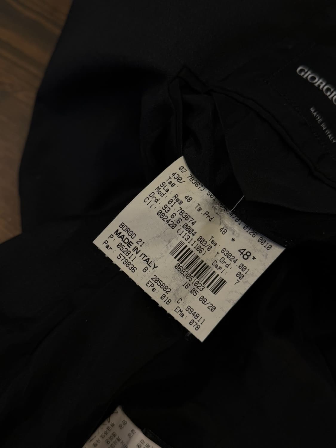 조르지오 아르마니 테일러드 자켓 남성100 상품이미지9