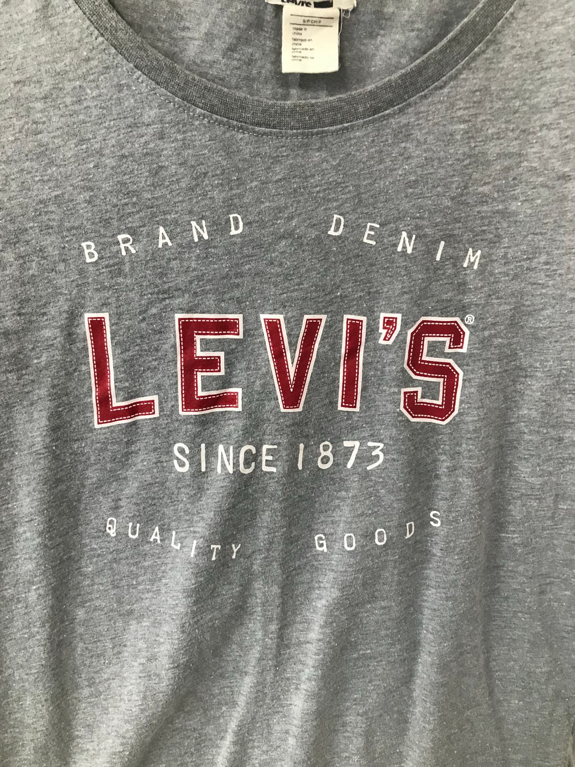 리바이스 스펠아웃 그레이 반팔 티셔츠 상품이미지3