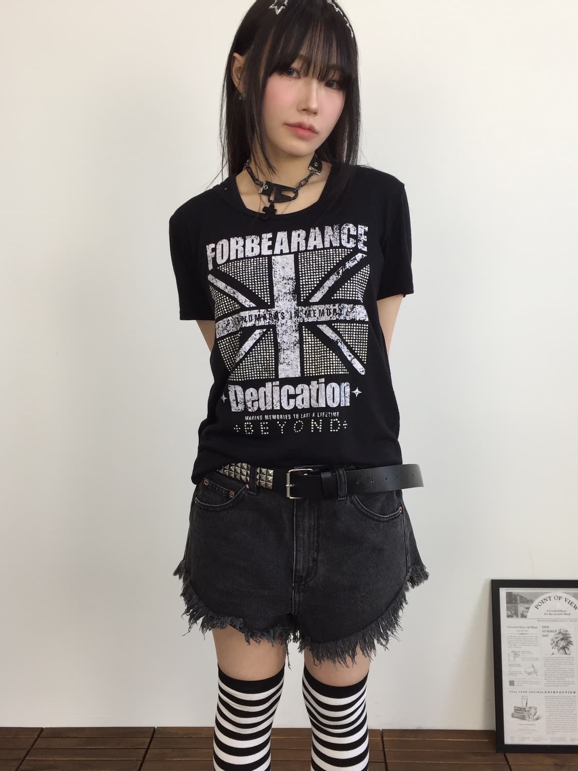 Jpn Y2k Union Jack Studded Graphic Tee 상품이미지3