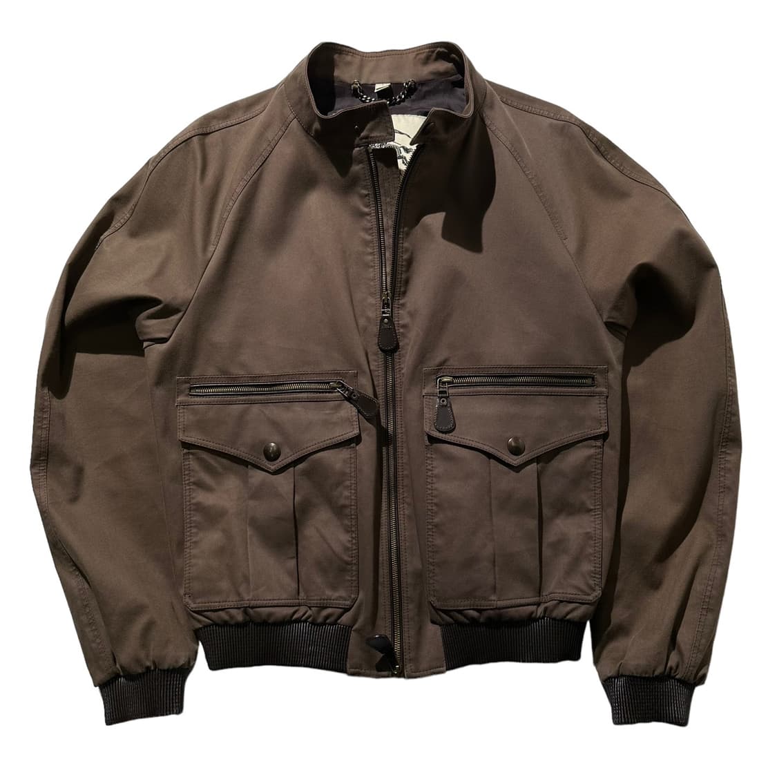 버버리 램스킨 레더 트림 바라쿠타 블루종 자켓 상품이미지1