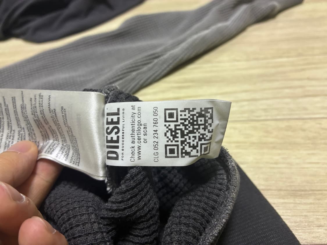 디젤 와플 후드집업 차콜 상품이미지2