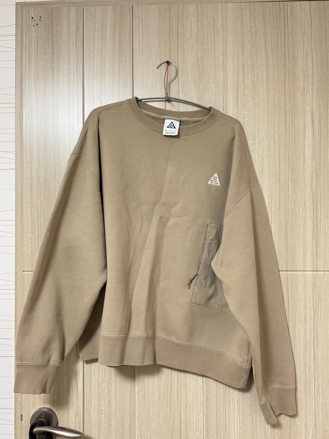 (XL) acg 베이지 포켓맨투맨 상품이미지2