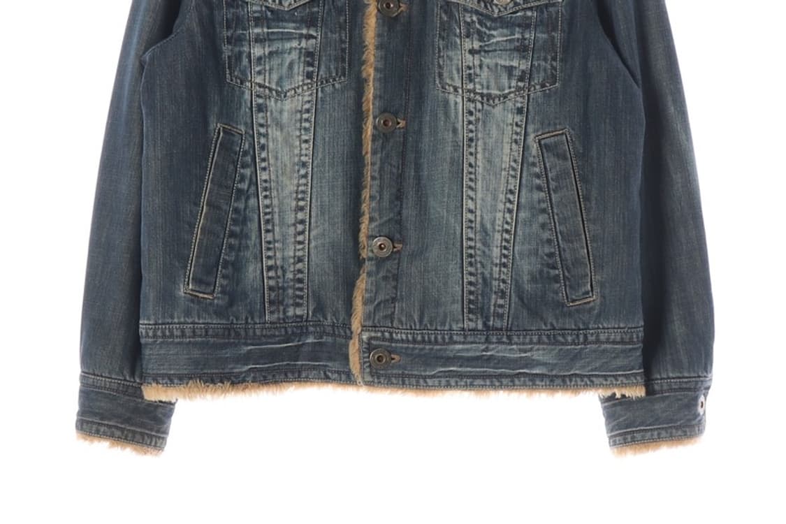 언더우드 퍼 칼라 워싱 데님 트러커 자켓 M 상품이미지5