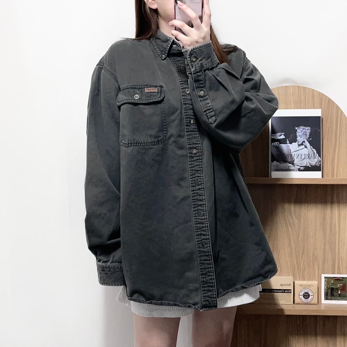 [정품] 칼하트 빈티지카키 포켓 워크 셔츠 [ L ] 상품이미지3