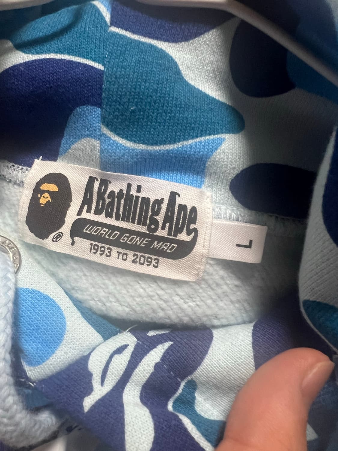 베이프 ABC 블루 카모 후드티 상품이미지2