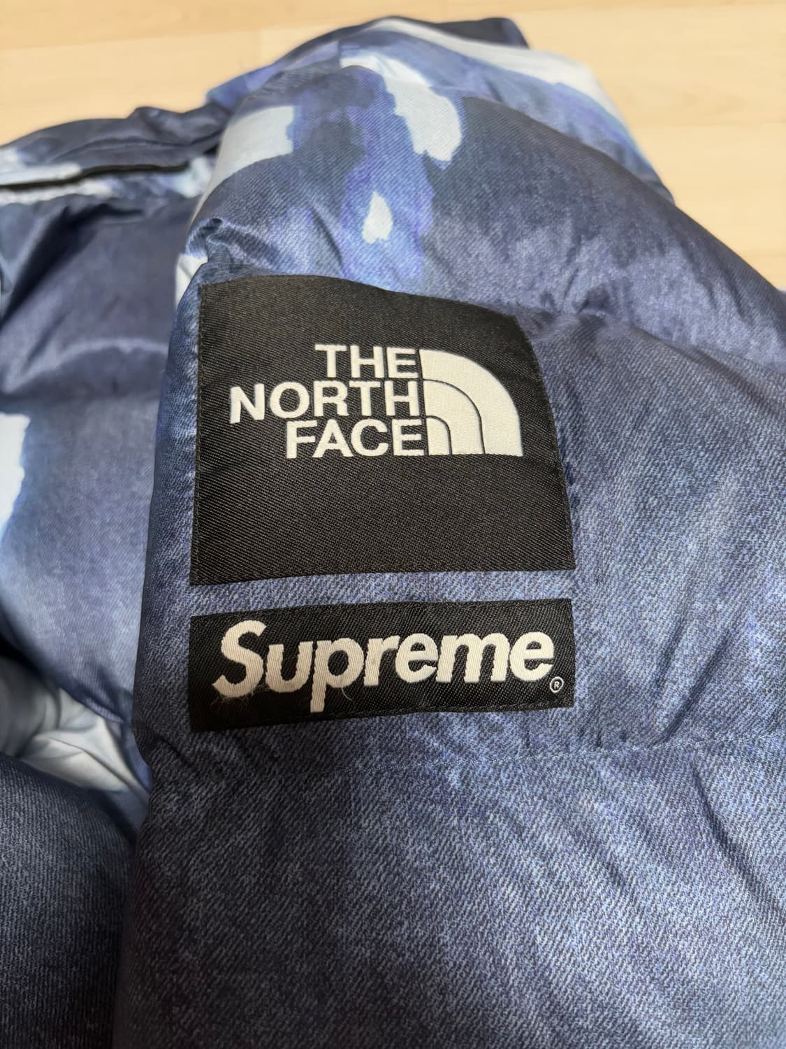 슈프림 x 노스페이스 블리치드 데님 눕시 (xl) 상품이미지8