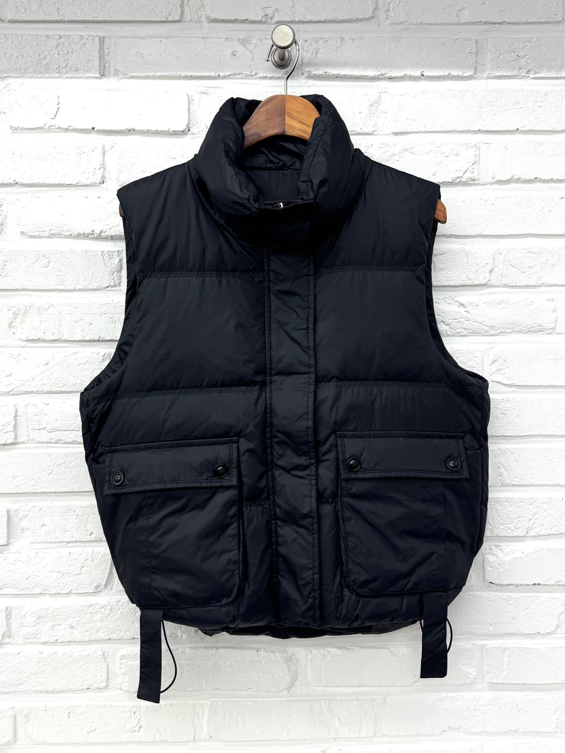 블랙 구스다운 패딩 베스트 상품이미지3