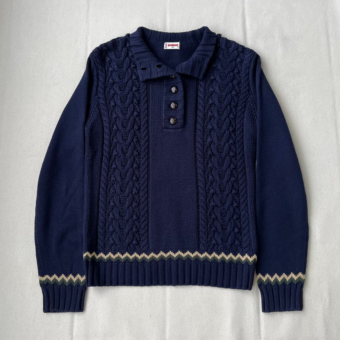 맥그리거 케이블 버튼 니트 상품이미지1