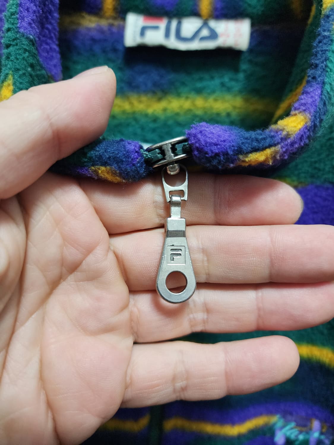 90s FILA 멀티컬러 스트라이프 패턴 플리스  상품이미지5