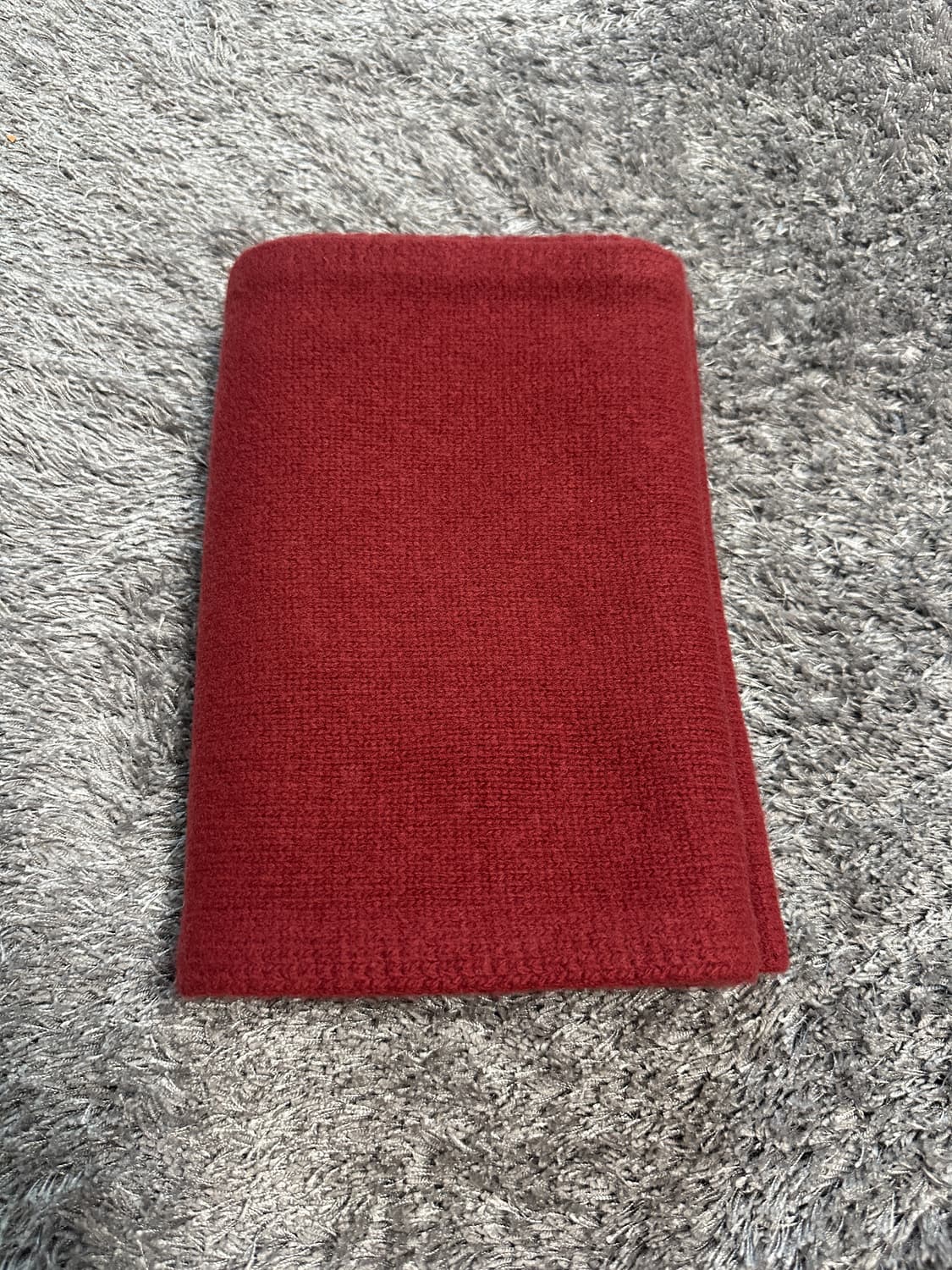 새상품) 퍼스트플로어 캐시미어 머플러 와이드 로즈우드 색상 상품이미지4