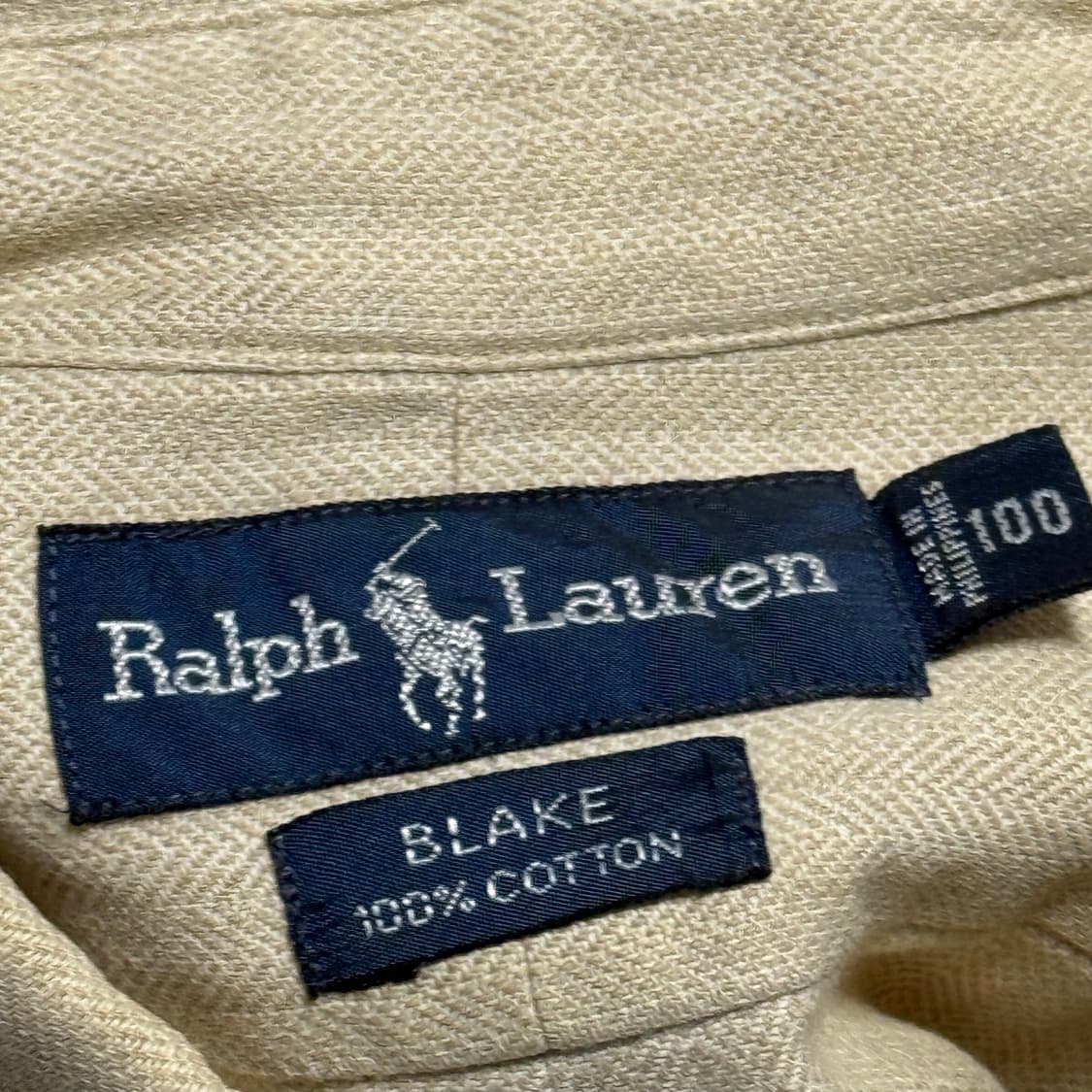 100 폴로랄프로렌 베이지 코튼 셔츠 상품이미지4