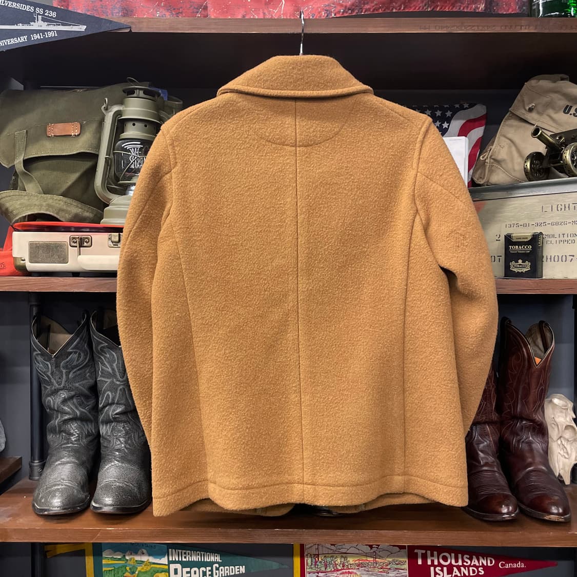 단톤 울 파일 싱글 라운드 카라 우먼 울 모직 자켓 N214 상품이미지2