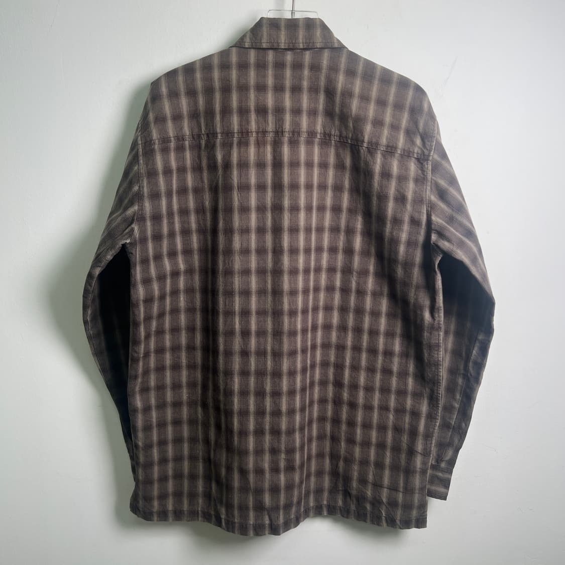 JPN VTG 브라운 체크 셔츠 자켓 상품이미지6
