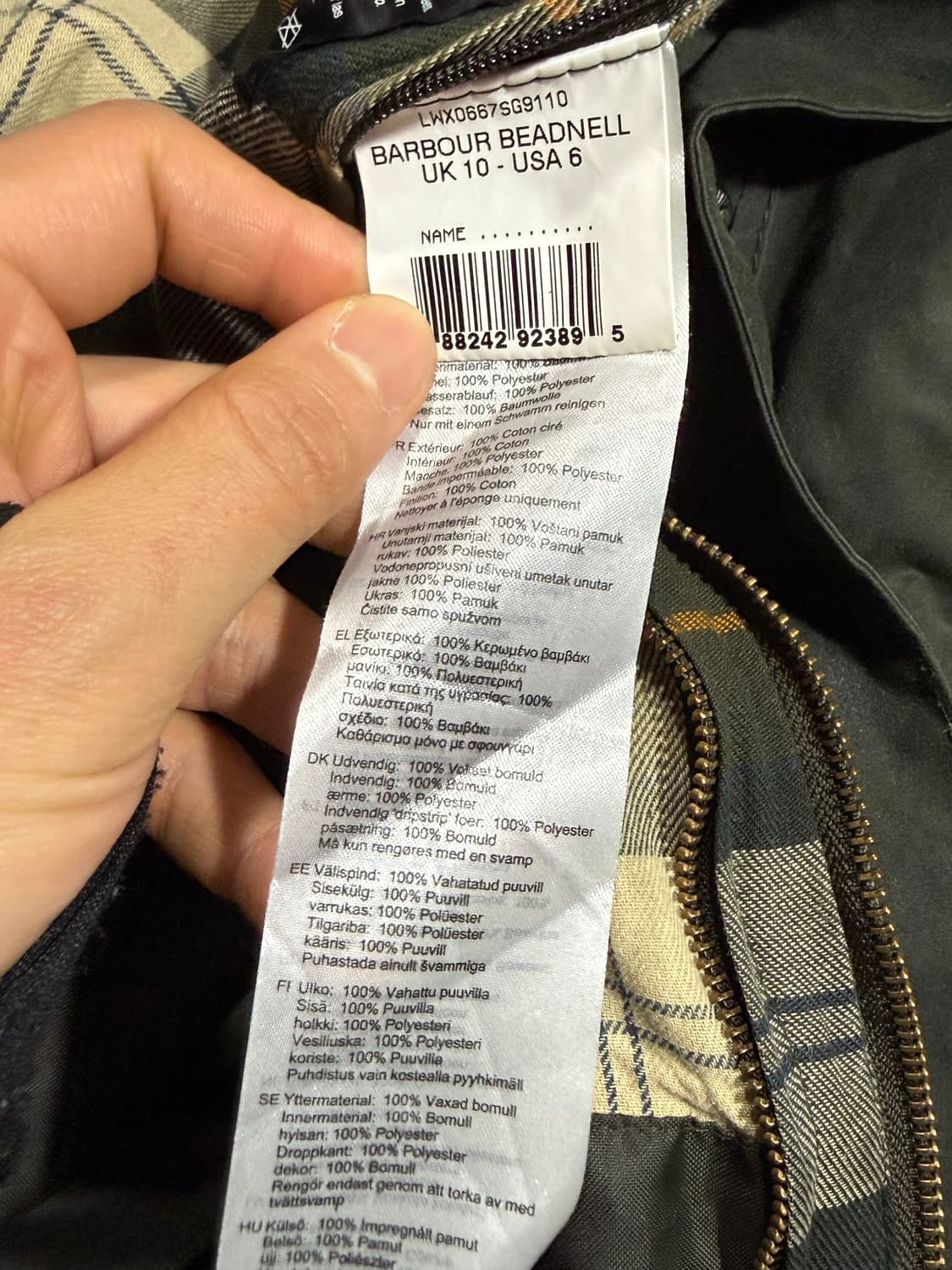 Barbour 바버 왁싱 자켓 상품이미지6