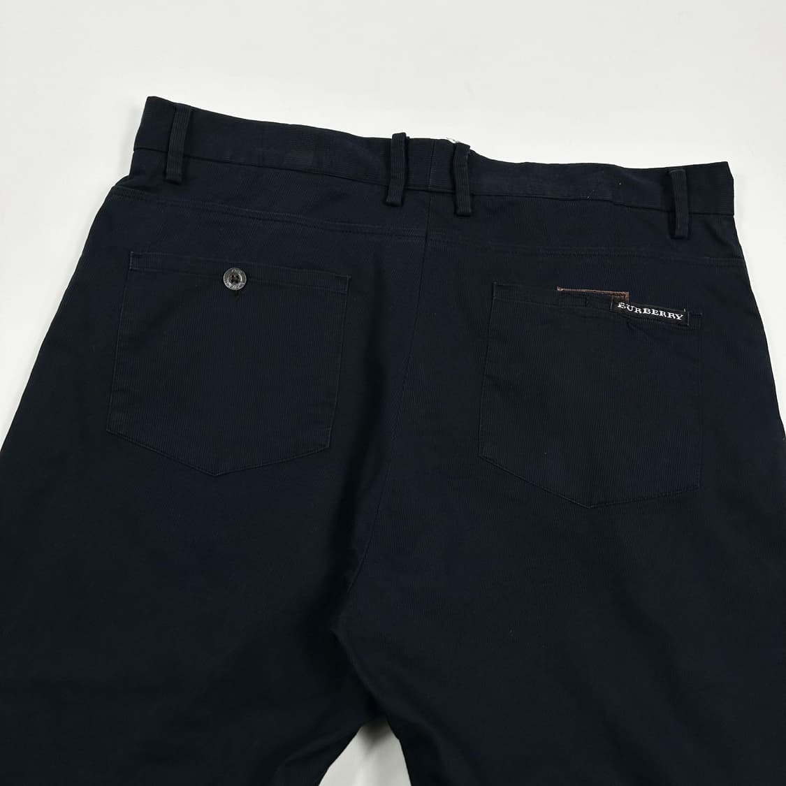 34 버버리 골프 자수로고 와이드 코튼 치노팬츠 블랙 상품이미지5