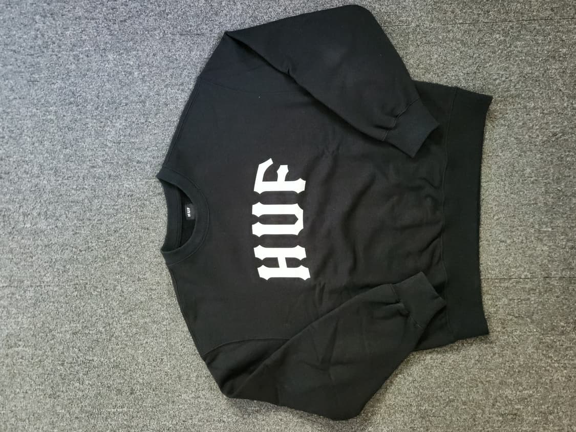 허프 HUF 아치 로고 크루넥 맨투맨 블랙 m 상품이미지1