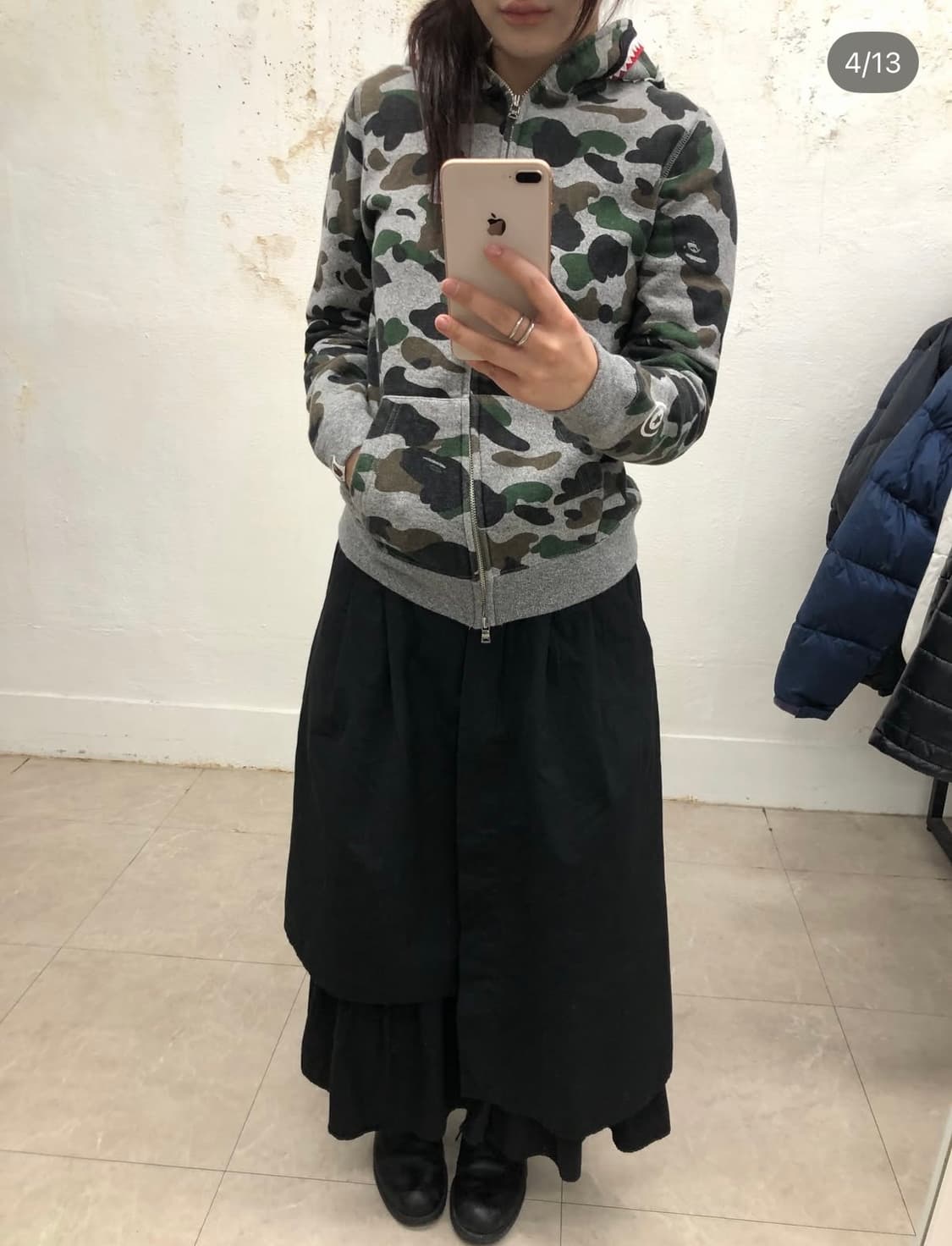 딱붙핏!!—베이프 PONR 샤크 후드 상품이미지4