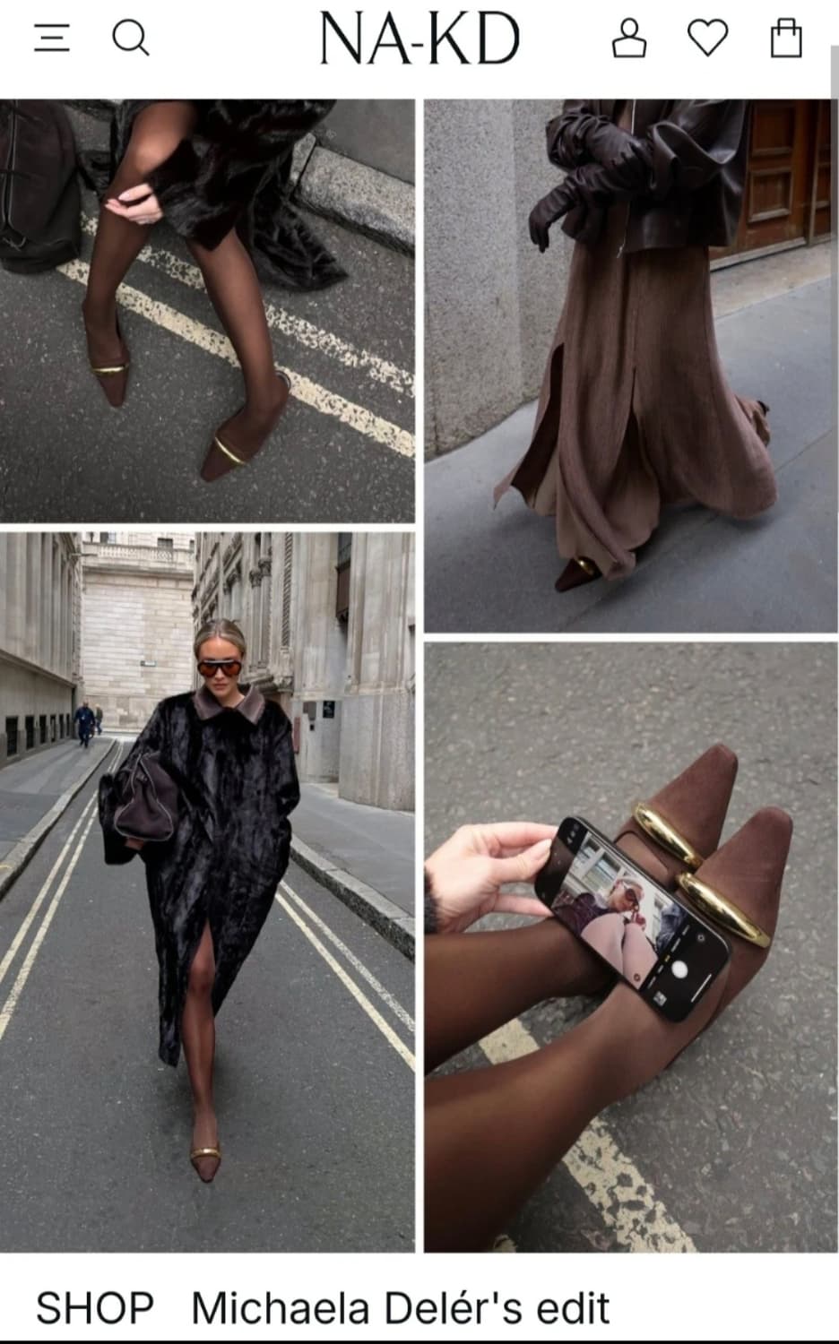 NA-KD 브라운 인조 레더 자켓 판매해요 상품이미지7